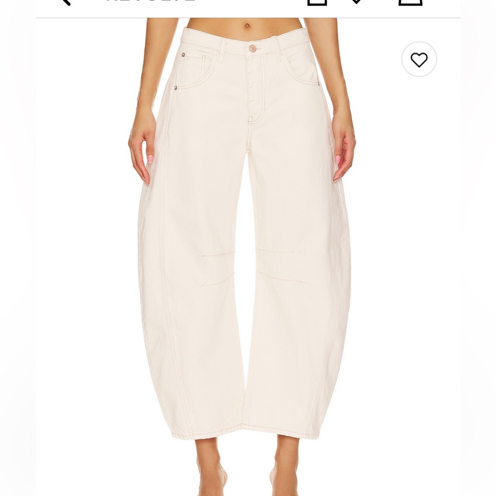 Free People barrel jeans in cream size 26